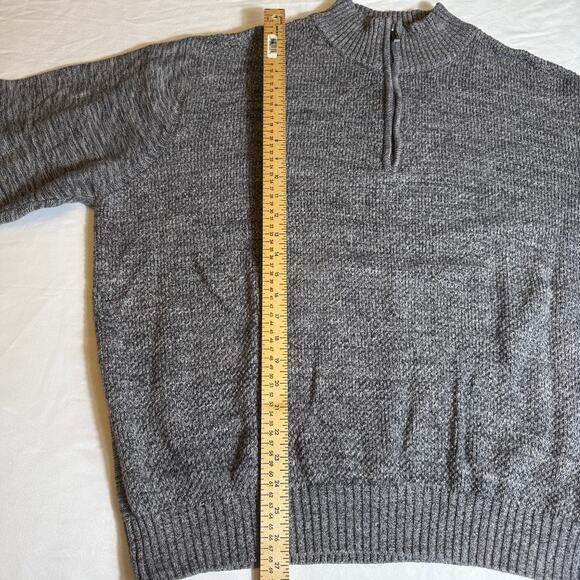 Tricots St. Raphael Men’s Gray 100% Cotton Quarter Zip Sweater Pullover Knit 3X - Picture 11 of 14